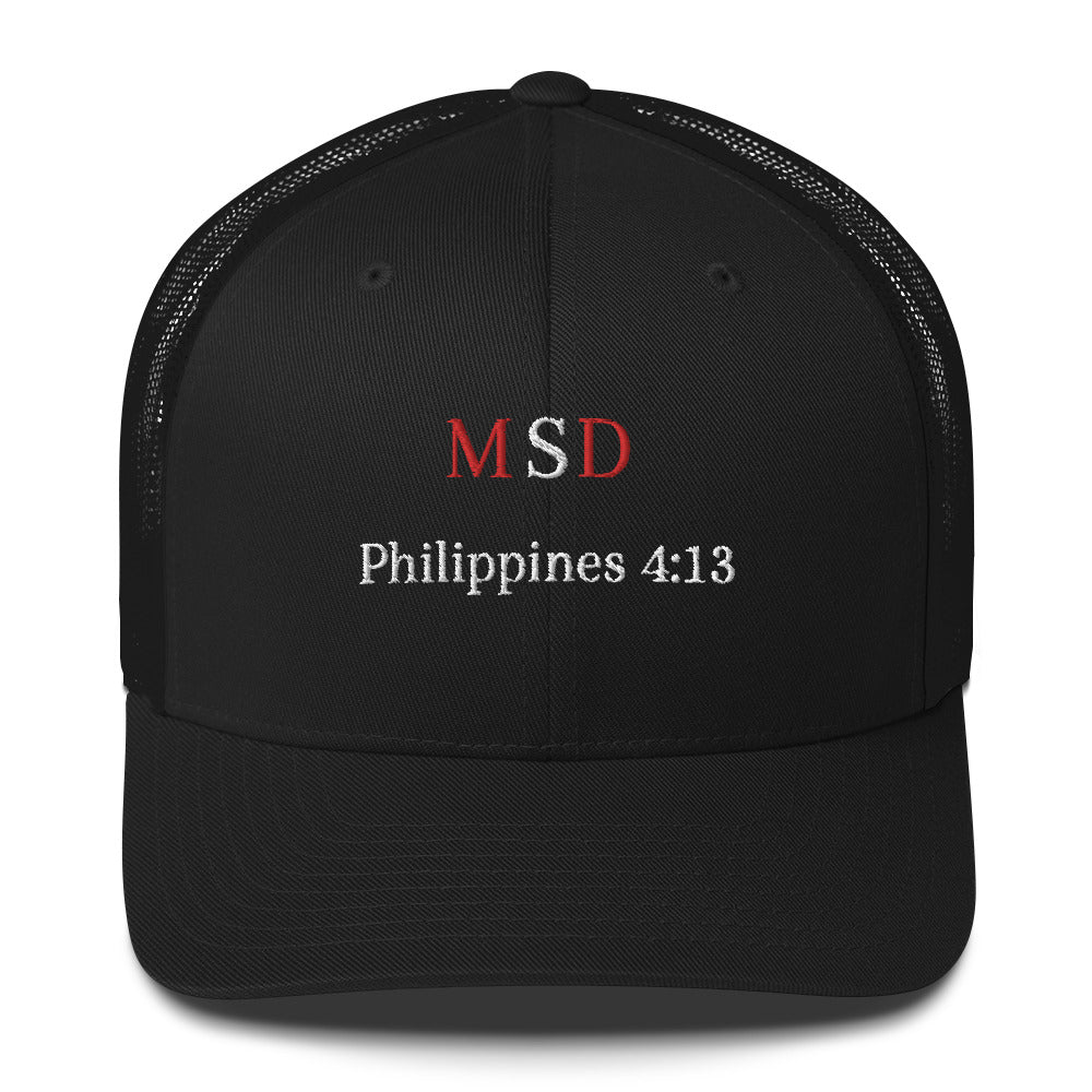 MSD " Philippians 4:13" Trucker Cap