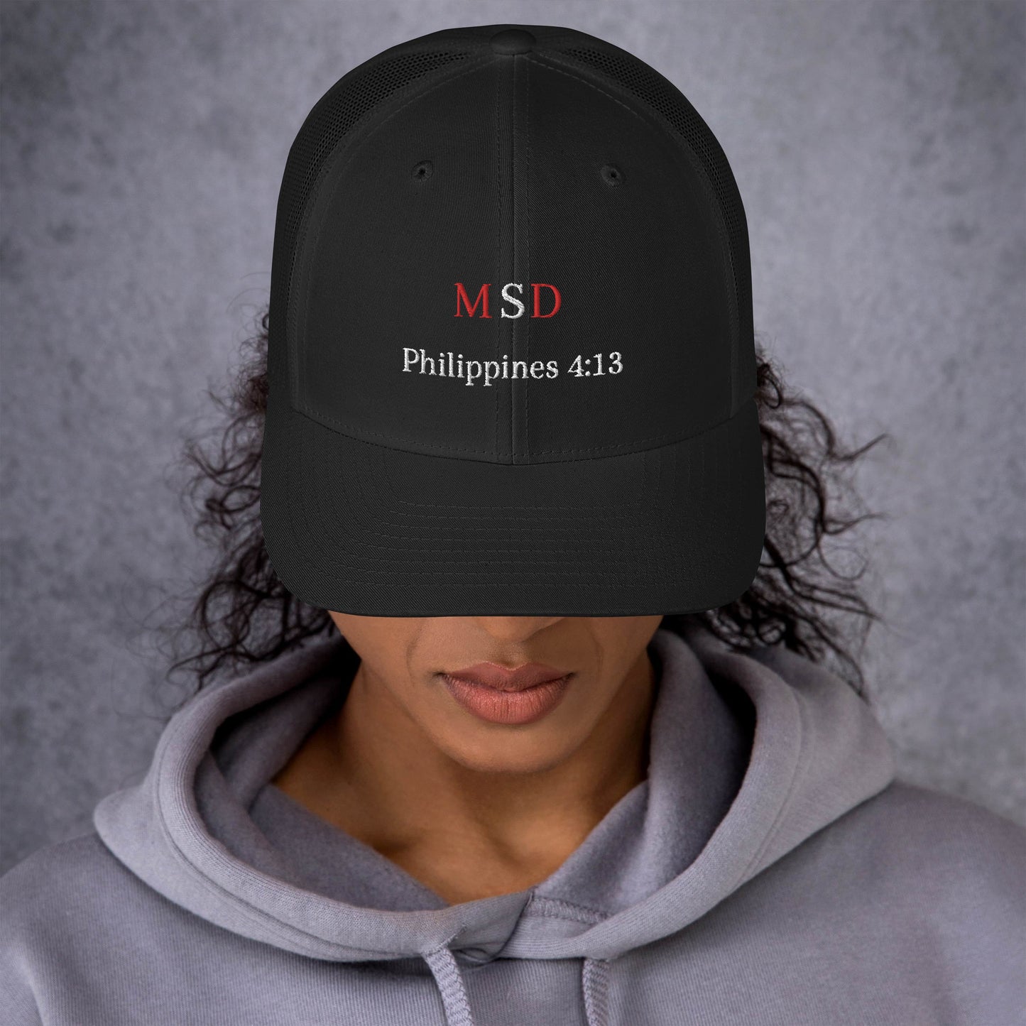 MSD " Philippians 4:13" Trucker Cap