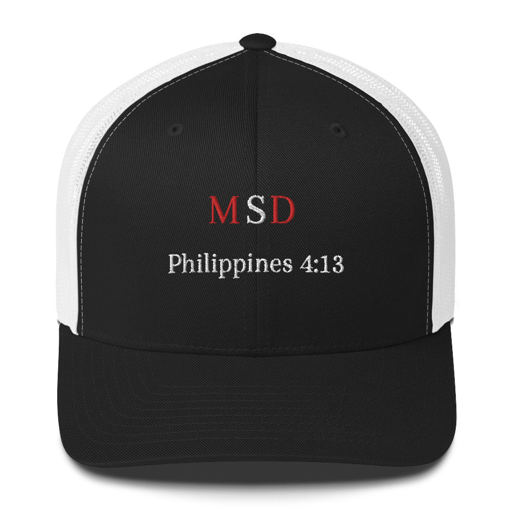 MSD " Philippians 4:13" Trucker Cap