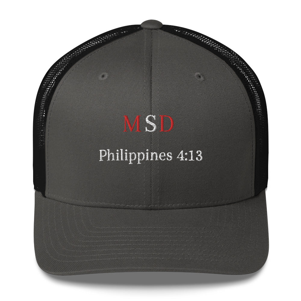 MSD " Philippians 4:13" Trucker Cap