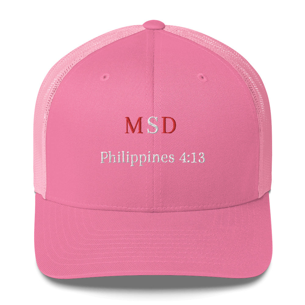 MSD " Philippians 4:13" Trucker Cap