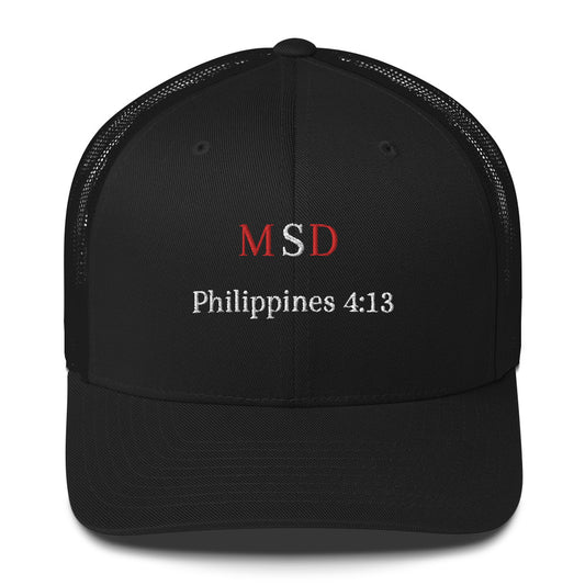 MSD " Philippians 4:13" Trucker Cap